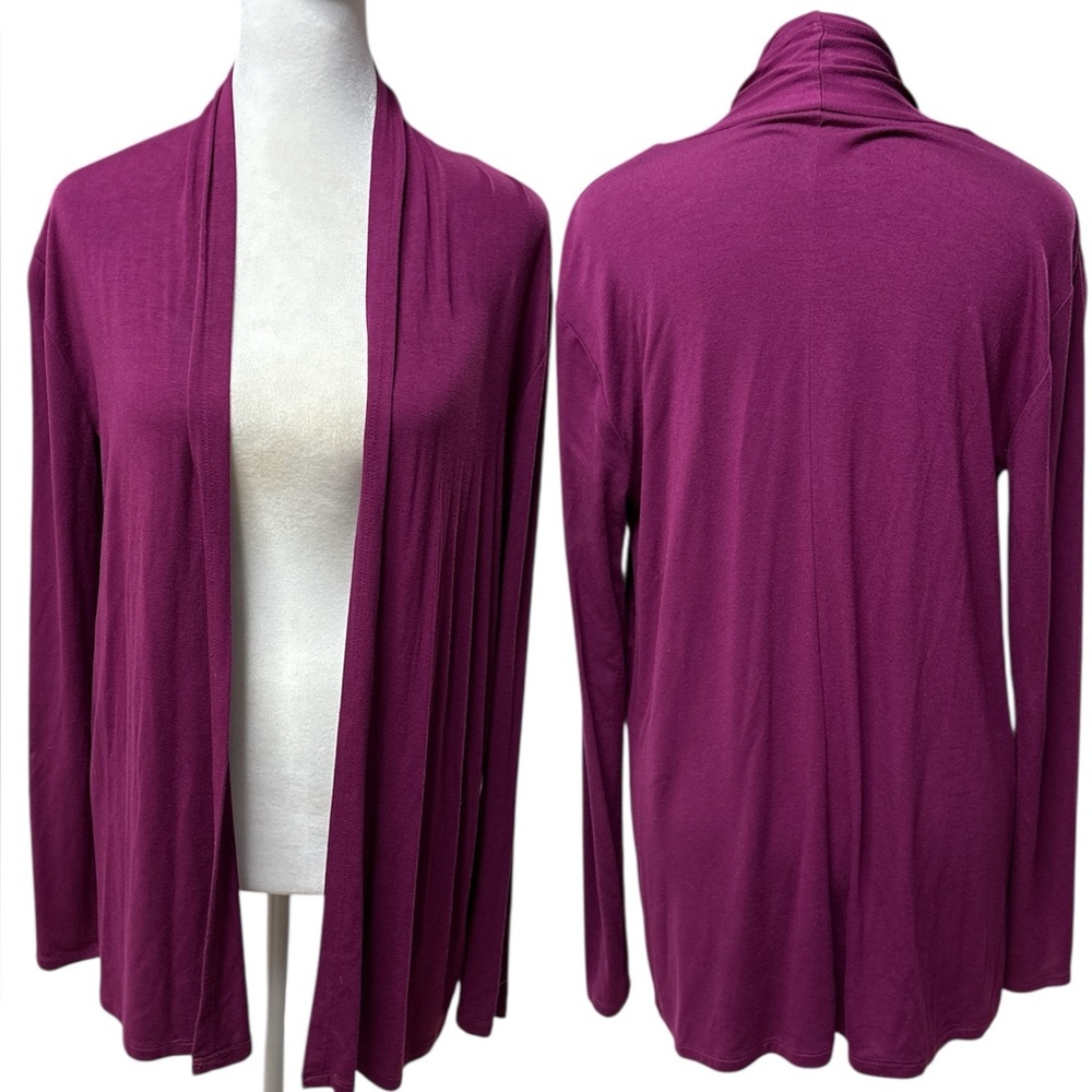 Ann Taylor Women's Purple Long Sleeve Open Front Cardigan Shirt Size SP